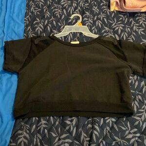 Black cropped top